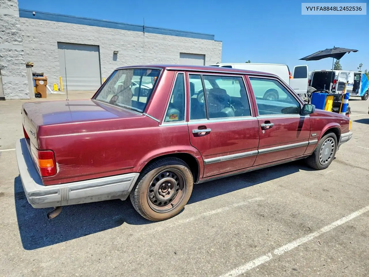 1990 Volvo 740 Base VIN: YV1FA8848L2452536 Lot: 59016026