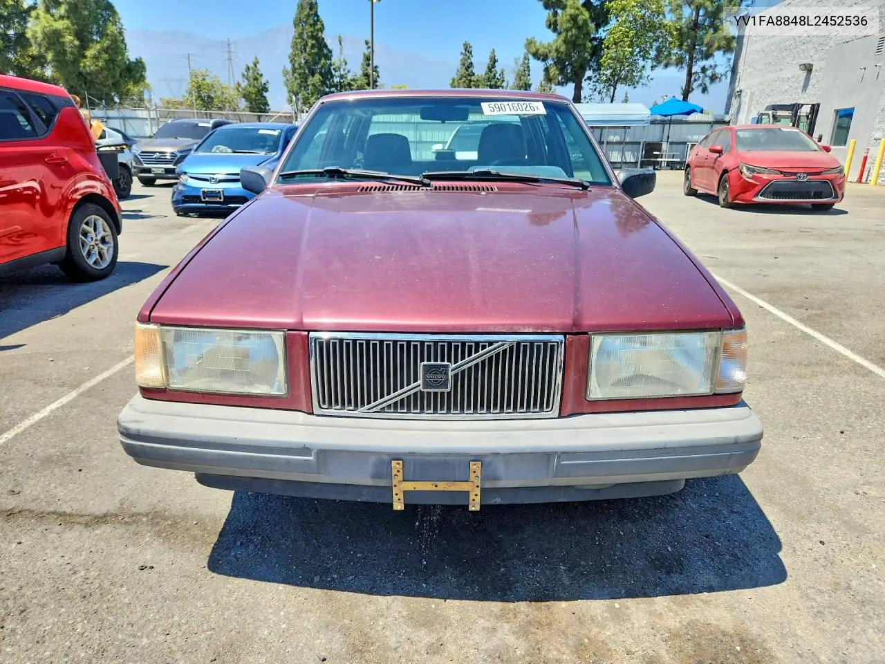 1990 Volvo 740 Base VIN: YV1FA8848L2452536 Lot: 59016026
