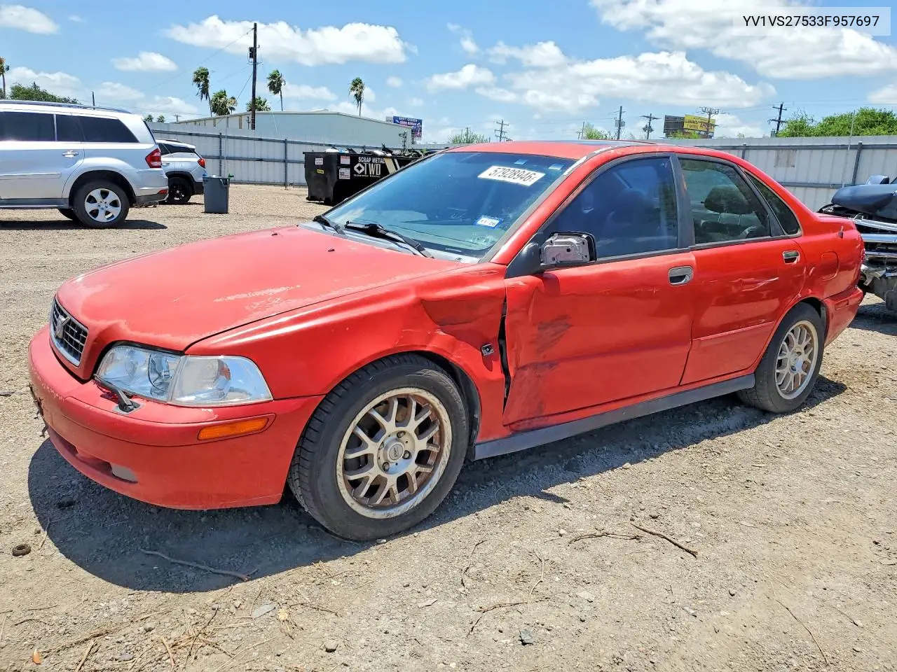 2003 Volvo S40 1.9T VIN: YV1VS27533F957697 Lot: 57928946