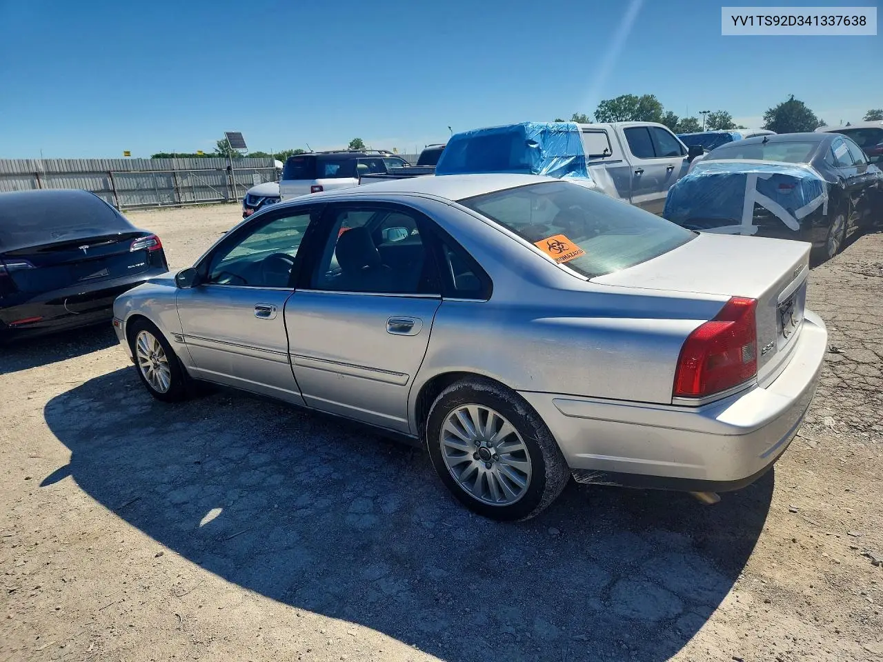 2004 Volvo S80 VIN: YV1TS92D341337638 Lot: 57444756