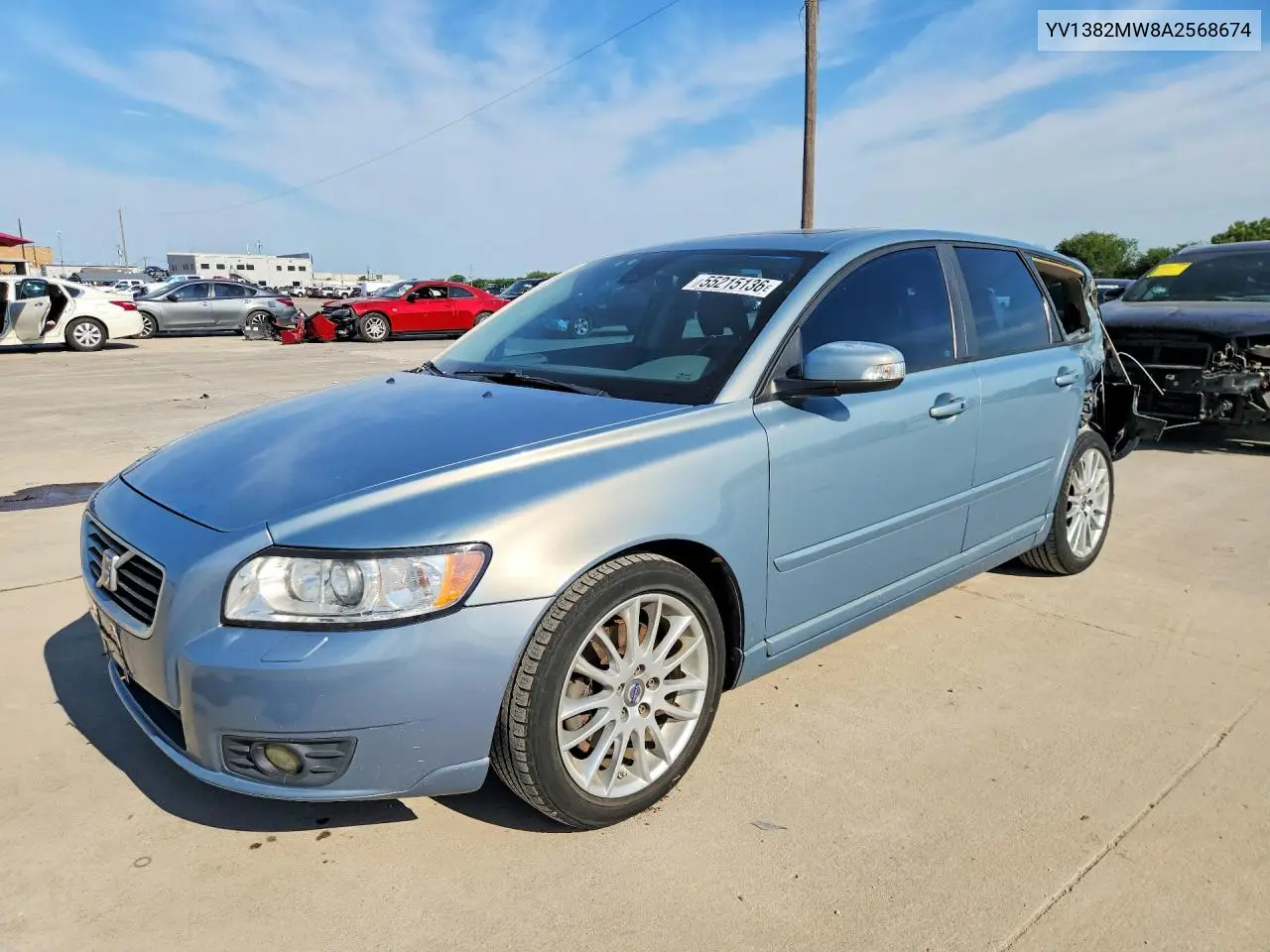 2010 Volvo V50 2.4I VIN: YV1382MW8A2568674 Lot: 55215136