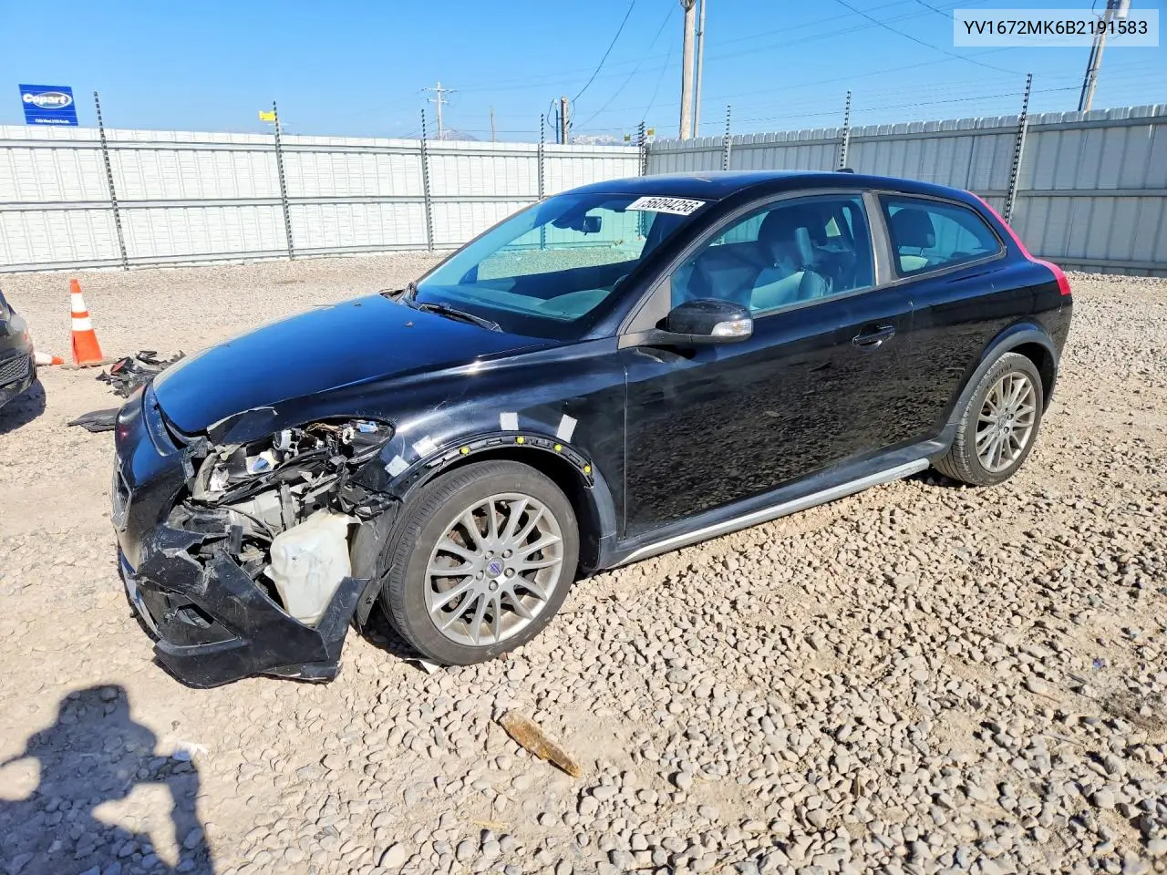 2011 Volvo C30 T5 VIN: YV1672MK6B2191583 Lot: 56094256