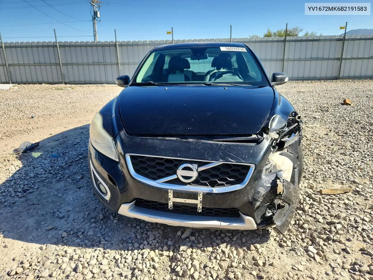 2011 Volvo C30 T5 VIN: YV1672MK6B2191583 Lot: 56094256