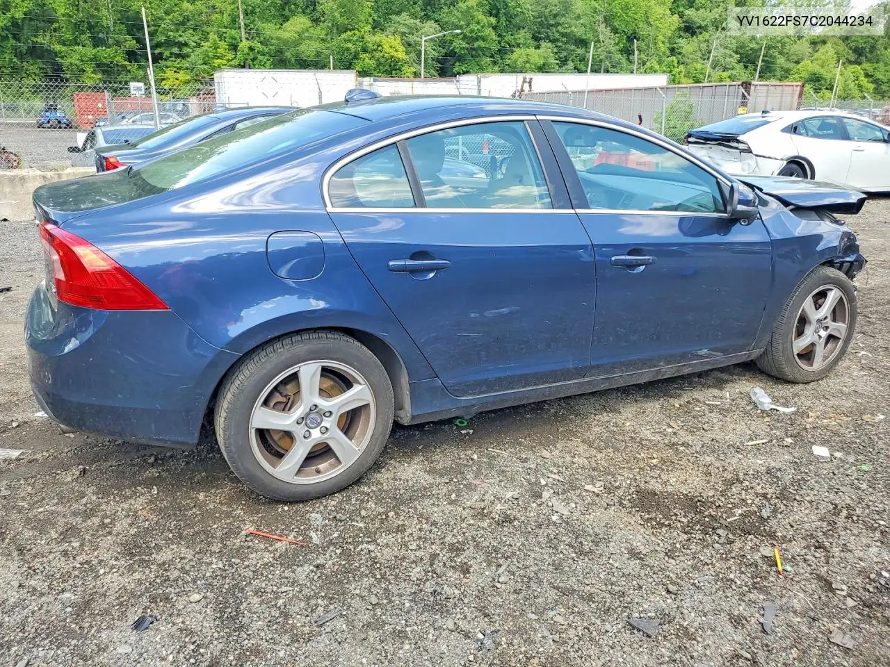 2012 Volvo S60 T5 VIN: YV1622FS7C2044234 Lot: 57036186