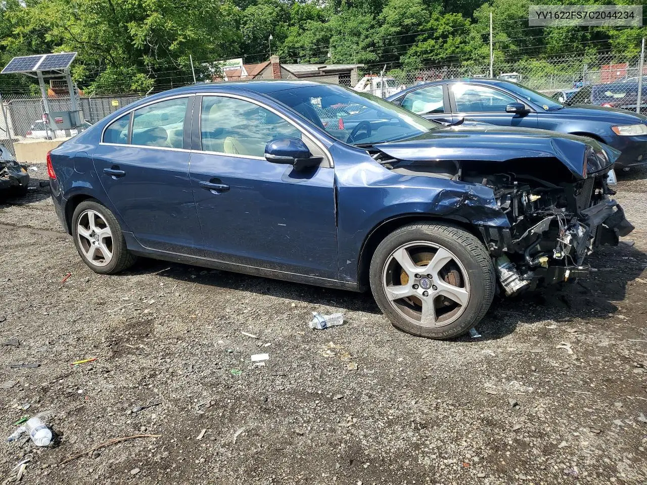 2012 Volvo S60 T5 VIN: YV1622FS7C2044234 Lot: 57036186