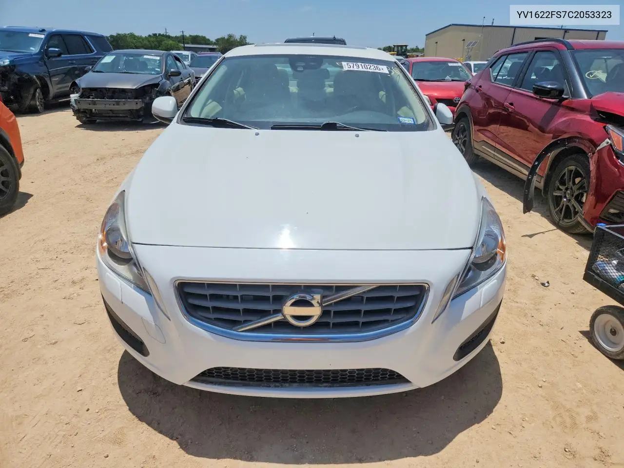 2012 Volvo S60 T5 VIN: YV1622FS7C2053323 Lot: 57910236