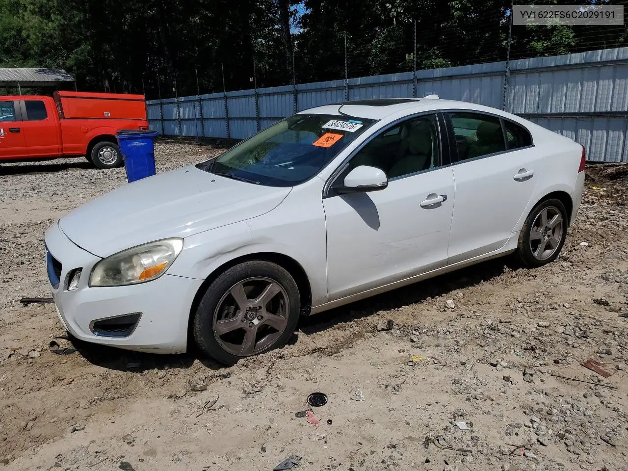 2012 Volvo S60 T5 VIN: YV1622FS6C2029191 Lot: 58424576