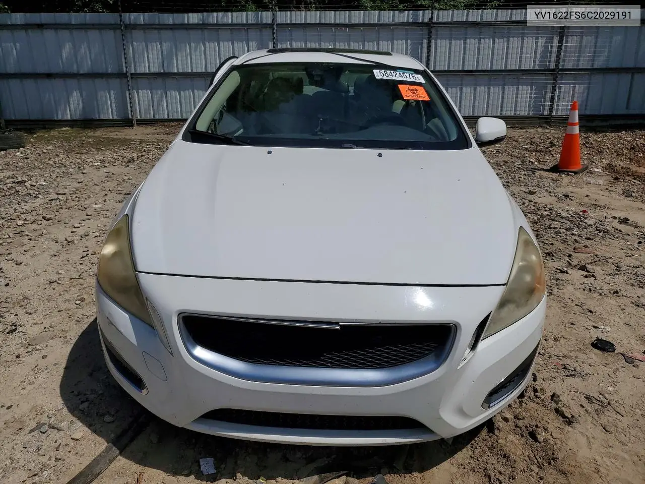 2012 Volvo S60 T5 VIN: YV1622FS6C2029191 Lot: 58424576
