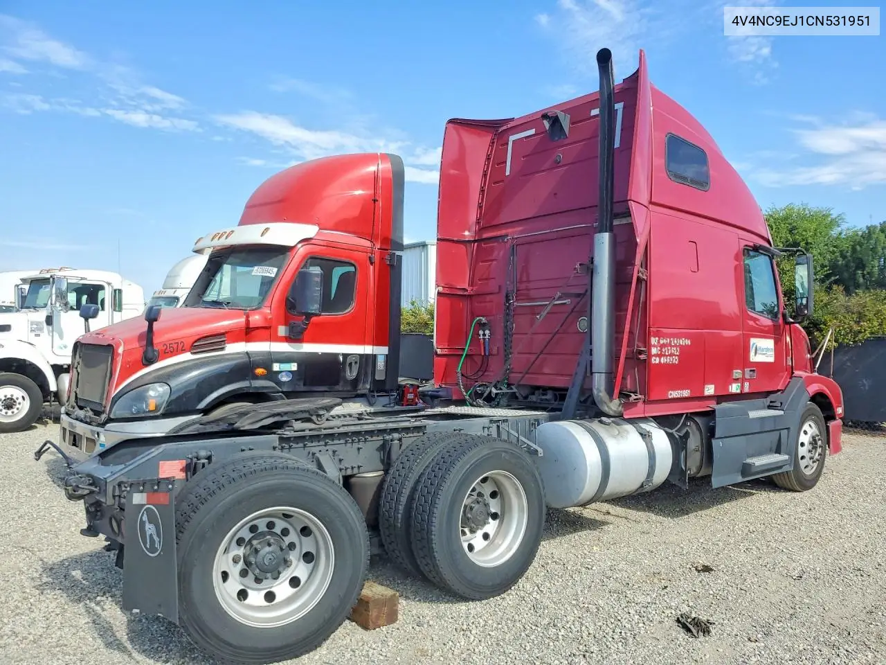 2012 Volvo Vn Vnl VIN: 4V4NC9EJ1CN531951 Lot: 61018136