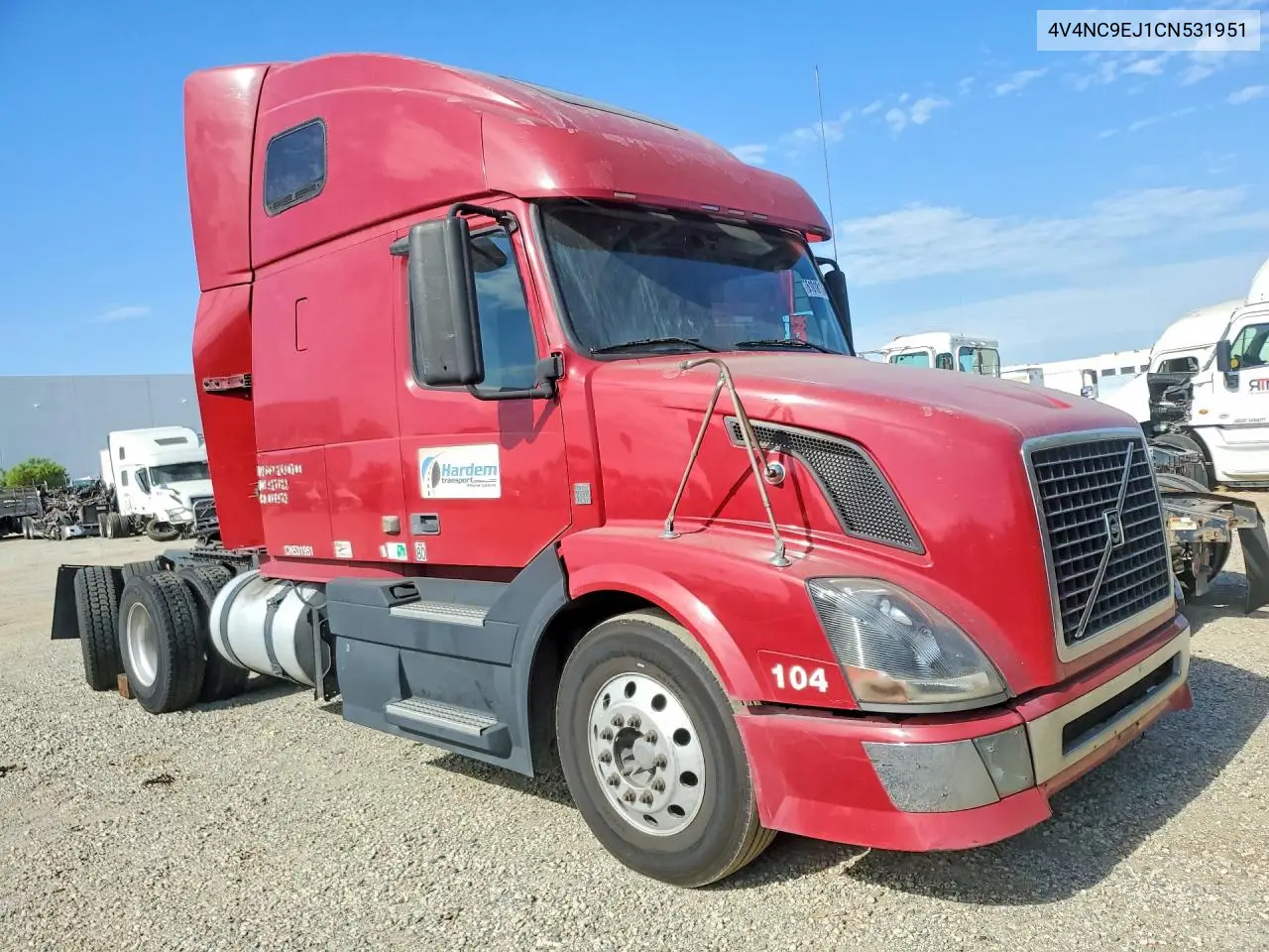 2012 Volvo Vn Vnl VIN: 4V4NC9EJ1CN531951 Lot: 61018136