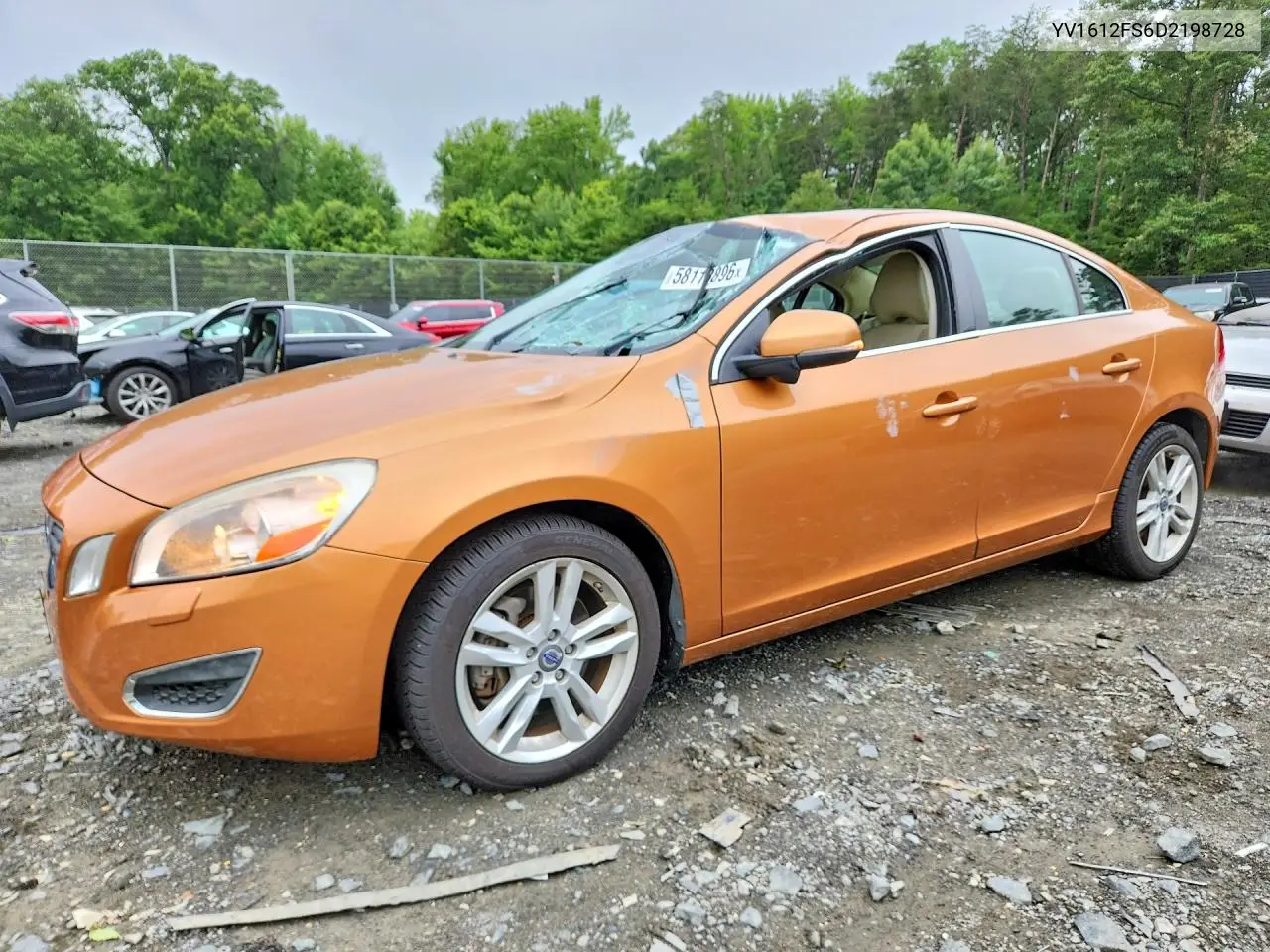 2013 Volvo S60 T5 VIN: YV1612FS6D2198728 Lot: 58118896