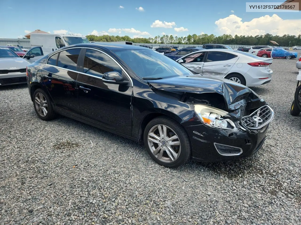 2013 Volvo S60 T5 VIN: YV1612FS7D2178567 Lot: 58424816