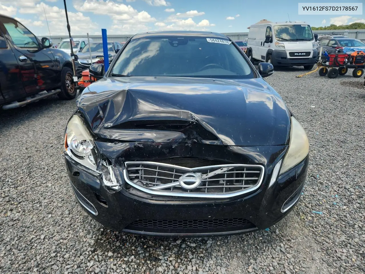 2013 Volvo S60 T5 VIN: YV1612FS7D2178567 Lot: 58424816