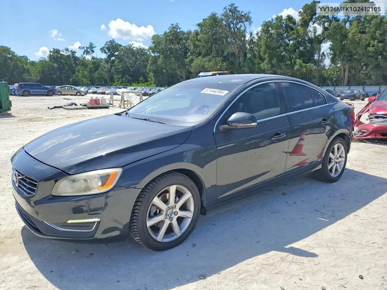 2016 Volvo S60 Premier VIN: YV126MFK1G2412105 Lot: 57444266