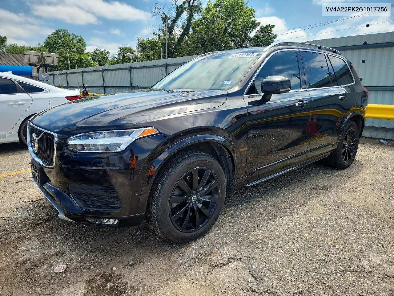 2016 Volvo Xc90 T6 VIN: YV4A22PK2G1017756 Lot: 58319956
