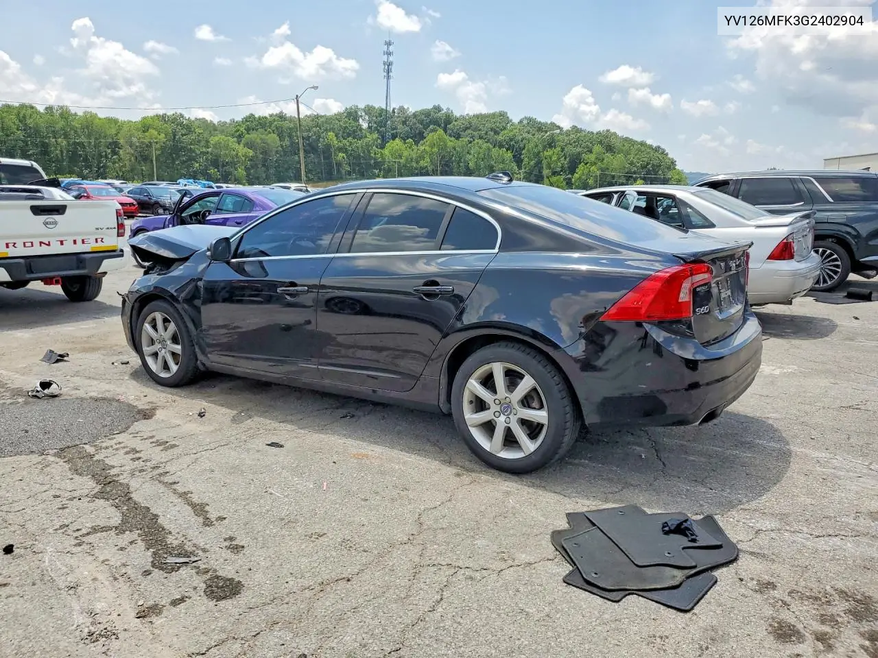2016 Volvo S60 Premier VIN: YV126MFK3G2402904 Lot: 59611716