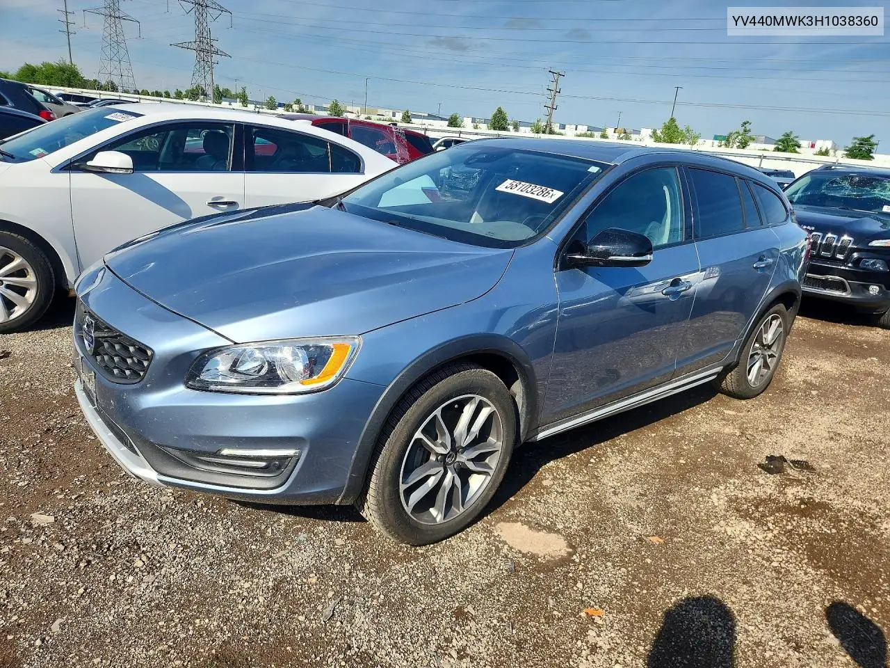 2017 Volvo V60 Cross Country Premier VIN: YV440MWK3H1038360 Lot: 58103286