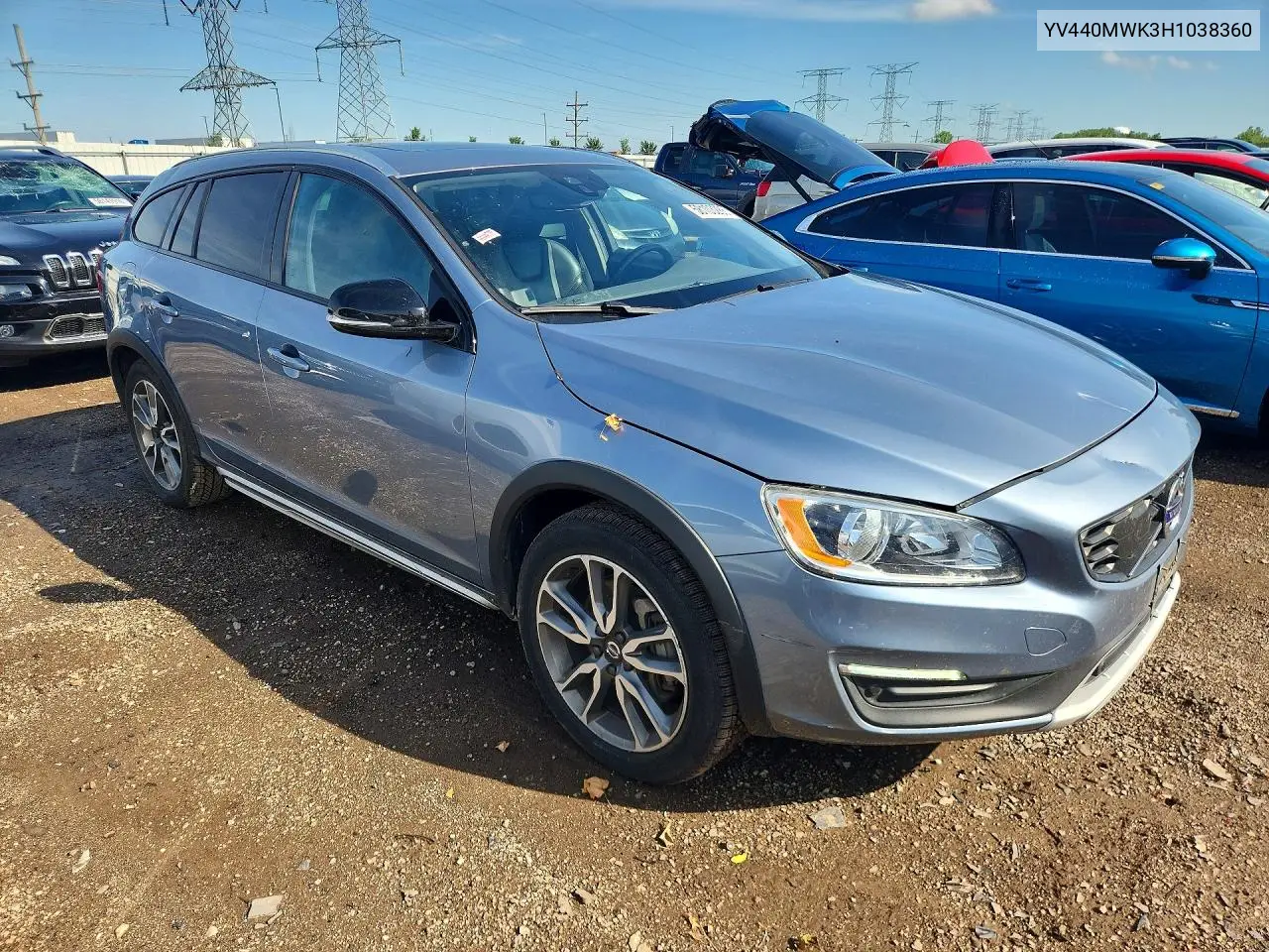 2017 Volvo V60 Cross Country Premier VIN: YV440MWK3H1038360 Lot: 58103286
