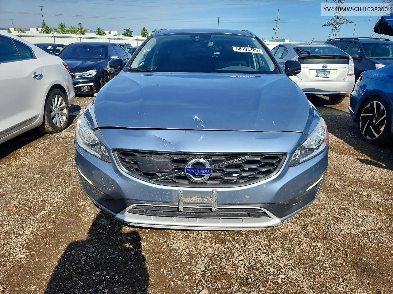 2017 Volvo V60 Cross Country Premier VIN: YV440MWK3H1038360 Lot: 58103286