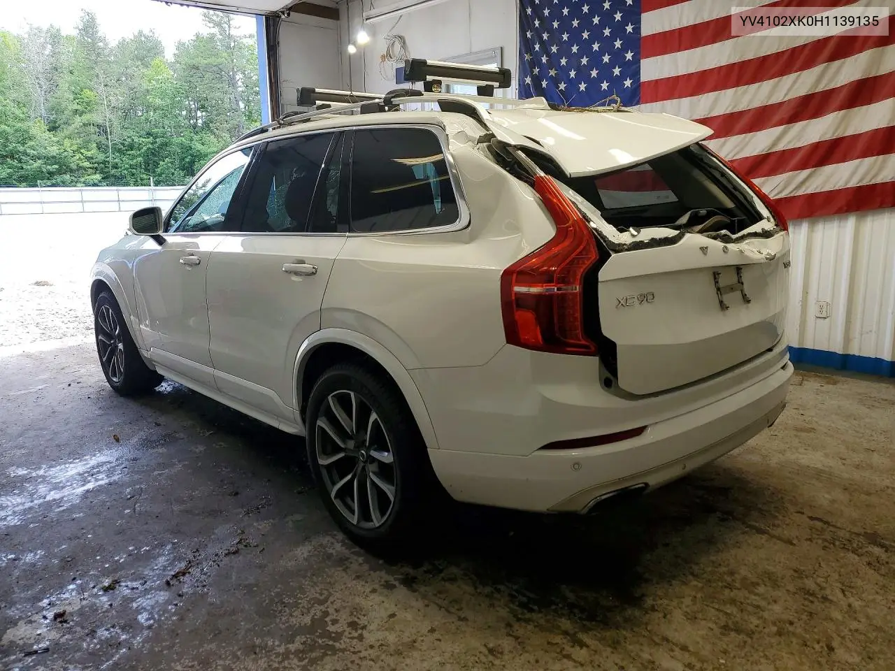 2017 Volvo Xc90 T5 VIN: YV4102XK0H1139135 Lot: 58364046