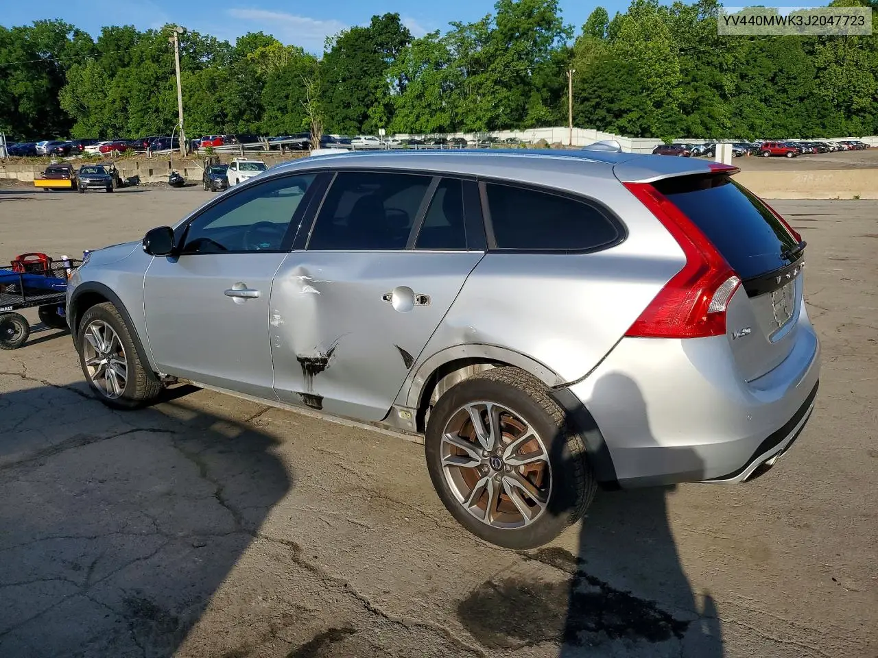 2018 Volvo V60 Cross Country Premier VIN: YV440MWK3J2047723 Lot: 58082596