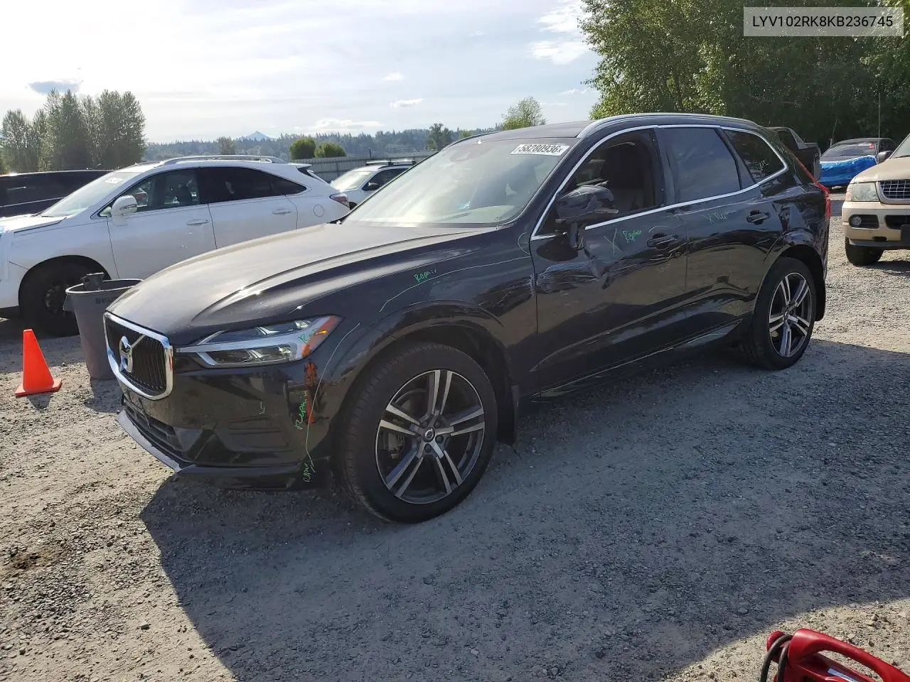 2019 Volvo Xc60 T5 VIN: LYV102RK8KB236745 Lot: 58280936
