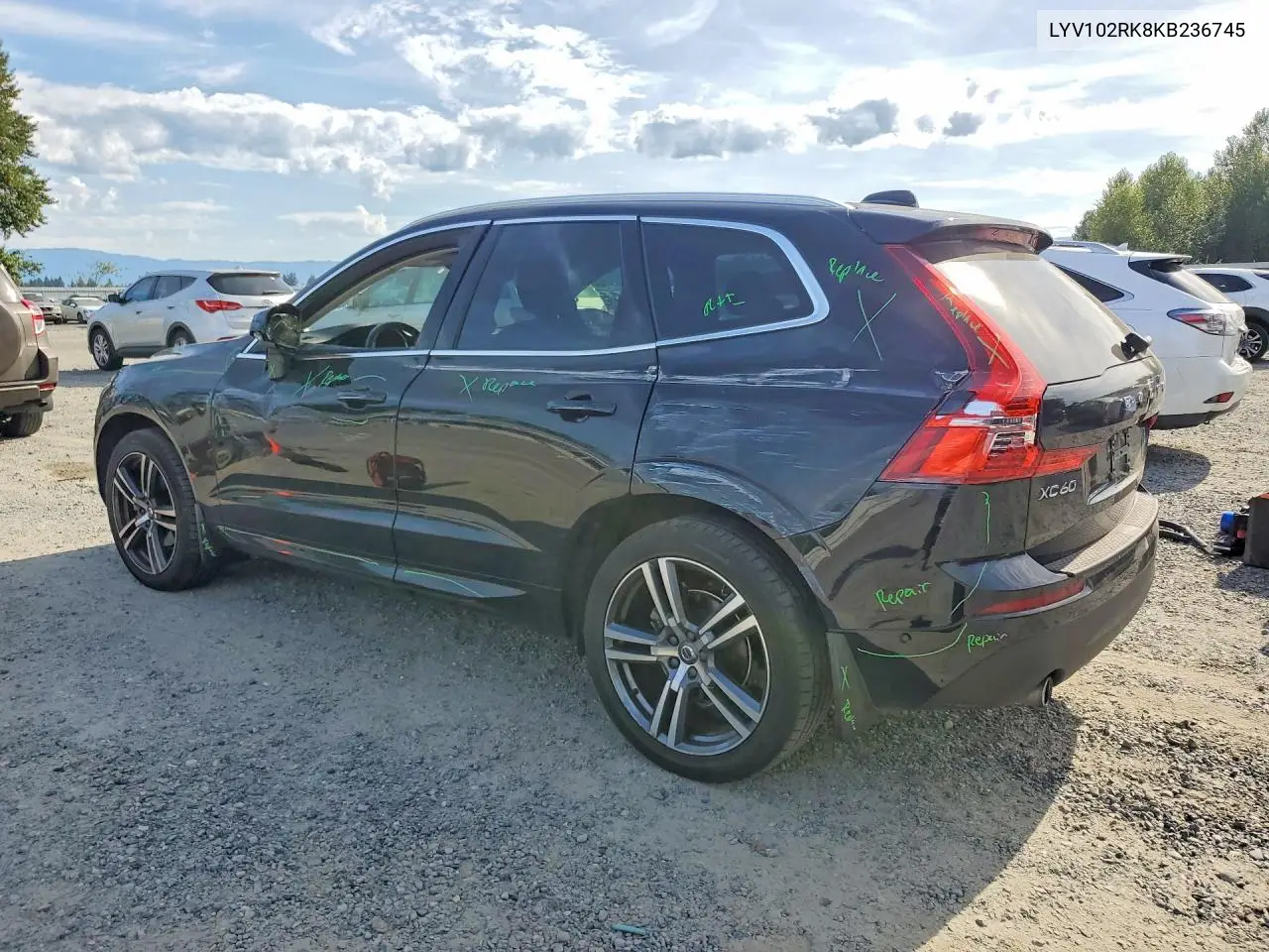 2019 Volvo Xc60 T5 VIN: LYV102RK8KB236745 Lot: 58280936