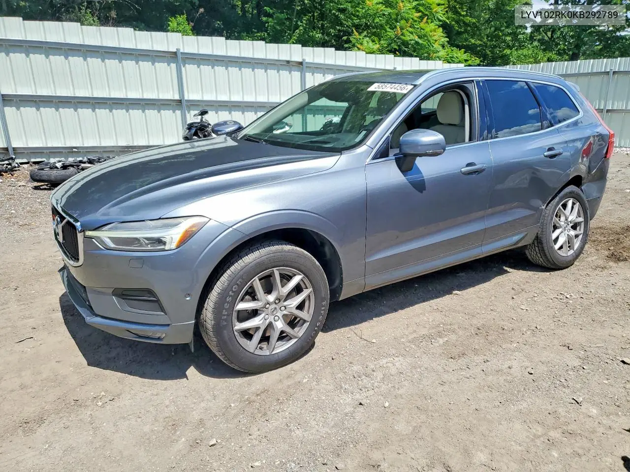 2019 Volvo Xc60 T5 VIN: LYV102RK0KB292789 Lot: 58574456