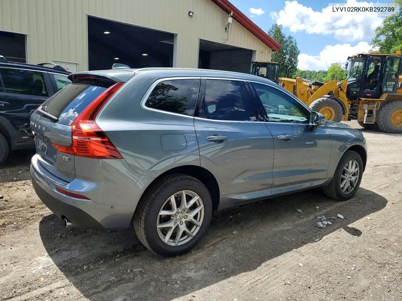 2019 Volvo Xc60 T5 VIN: LYV102RK0KB292789 Lot: 58574456