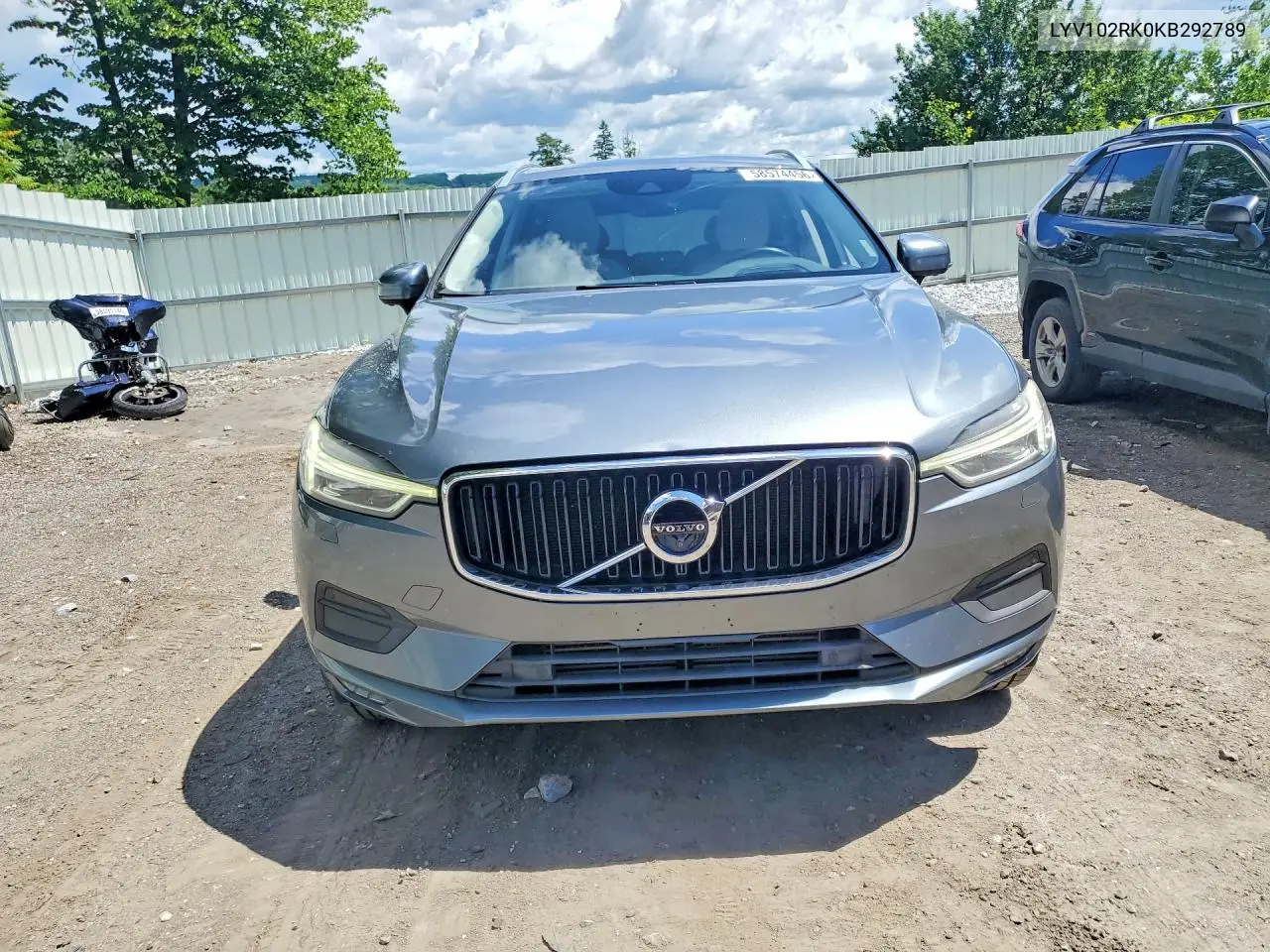 2019 Volvo Xc60 T5 VIN: LYV102RK0KB292789 Lot: 58574456