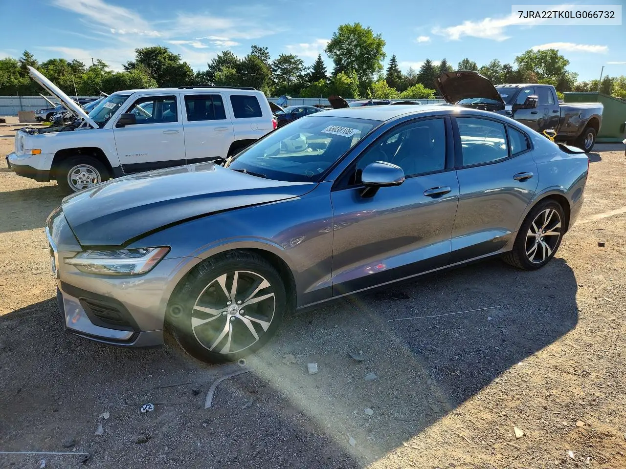 2020 Volvo S60 T6 Momentum VIN: 7JRA22TK0LG066732 Lot: 55038106