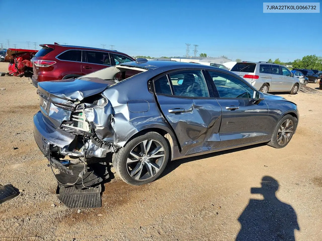 2020 Volvo S60 T6 Momentum VIN: 7JRA22TK0LG066732 Lot: 55038106