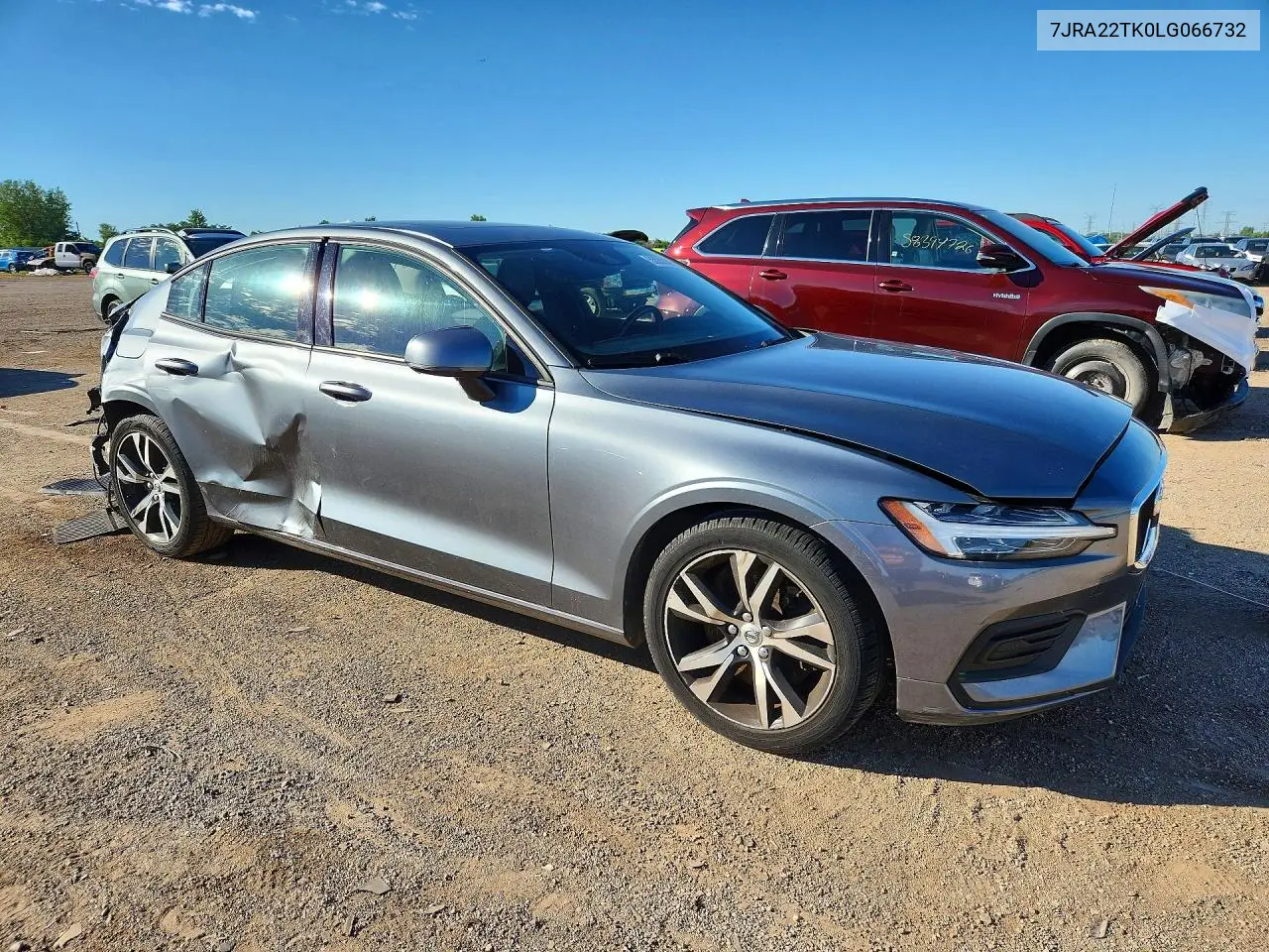 2020 Volvo S60 T6 Momentum VIN: 7JRA22TK0LG066732 Lot: 55038106