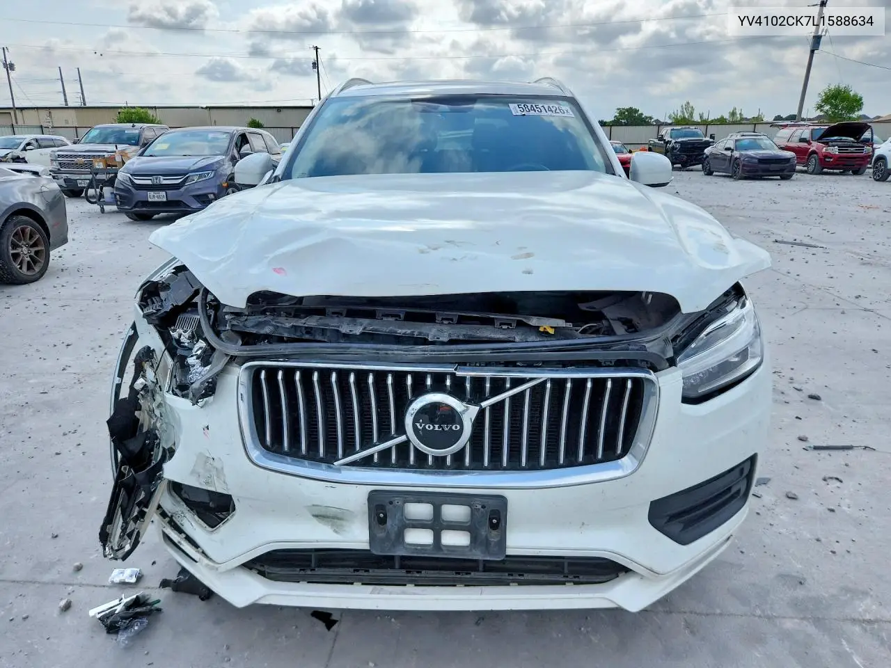 2020 Volvo Xc90 T5 Momentum VIN: YV4102CK7L1588634 Lot: 58451426