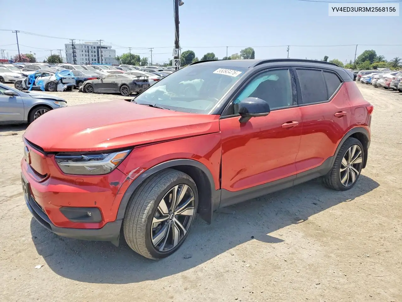 2021 Volvo Xc40 Recharge VIN: YV4ED3UR3M2568156 Lot: 55093476