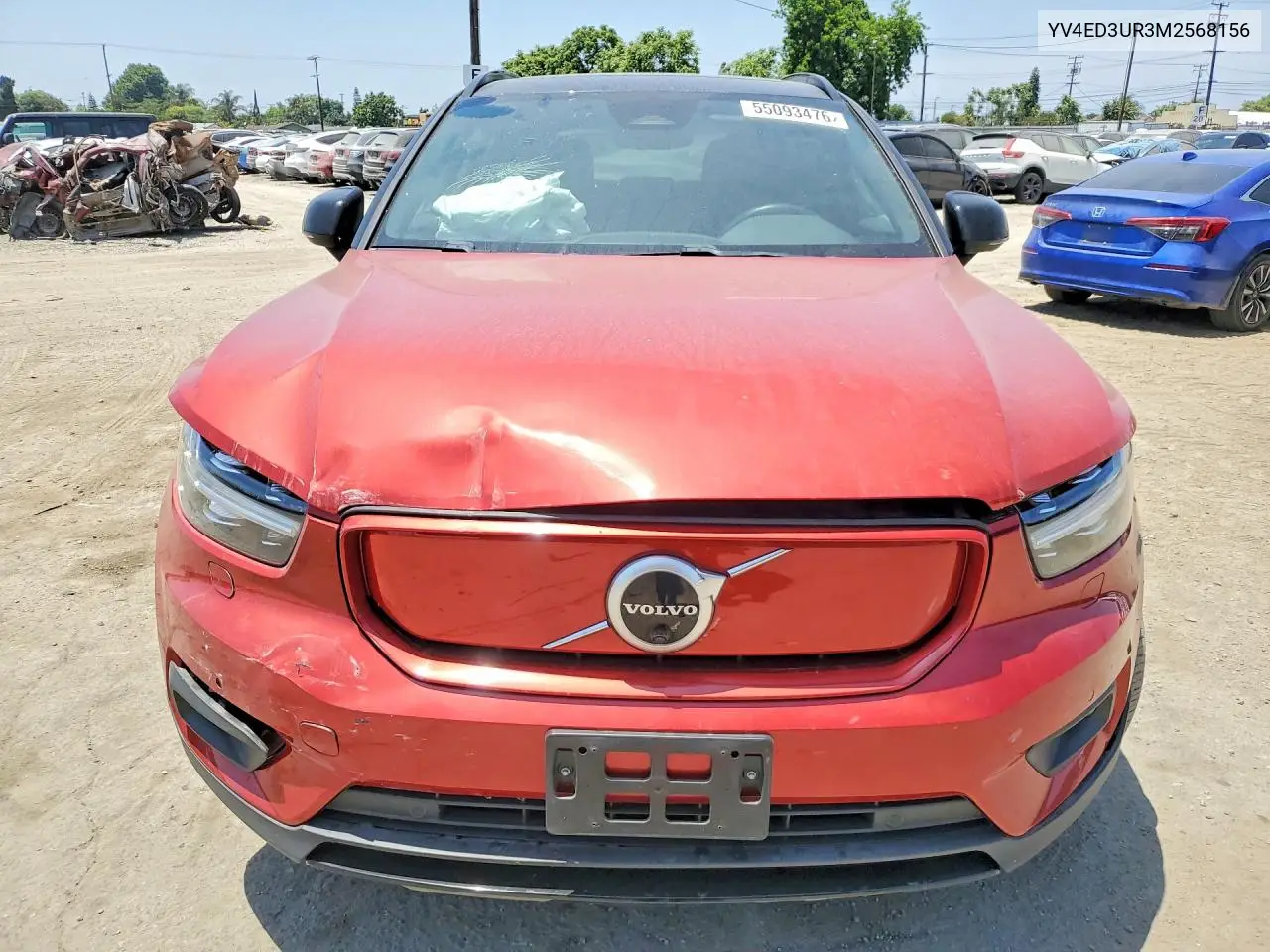 2021 Volvo Xc40 Recharge VIN: YV4ED3UR3M2568156 Lot: 55093476
