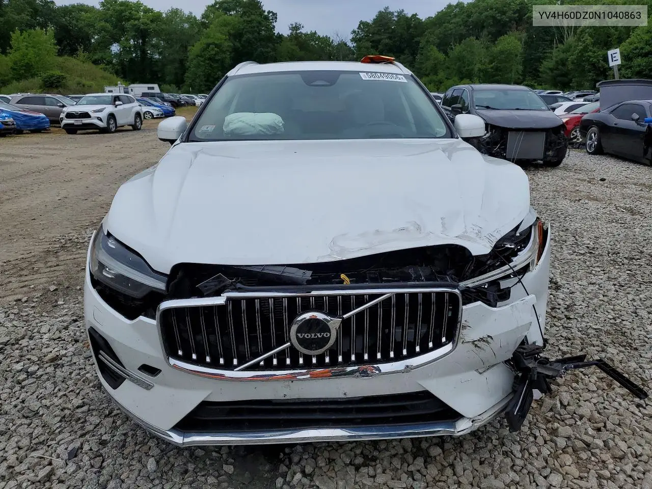 2022 Volvo Xc60 T8 Recharge Inscription Expres VIN: YV4H60DZ0N1040863 Lot: 58049066