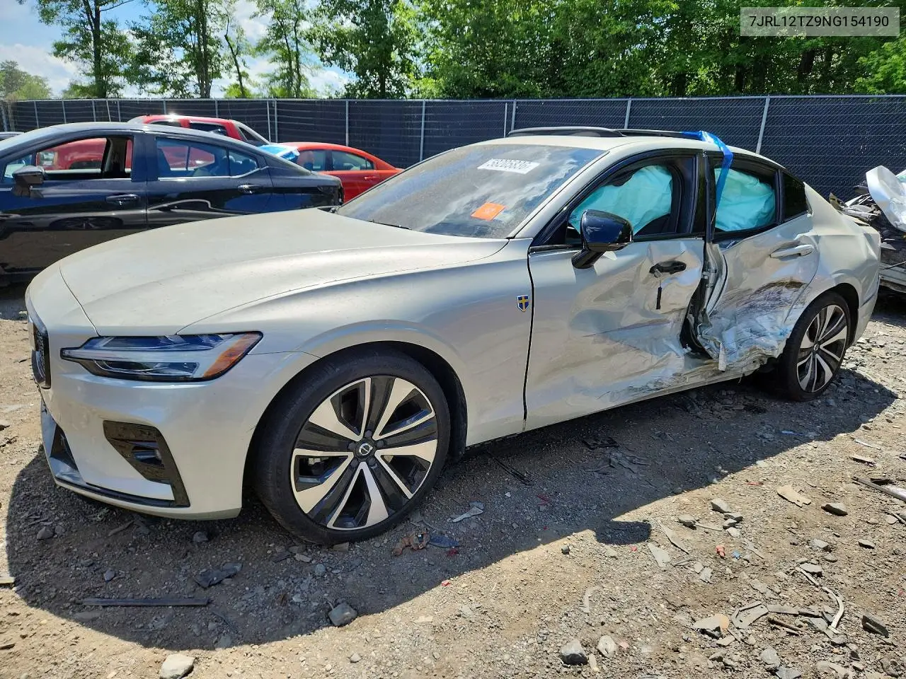 2022 Volvo S60 B5 Momentum VIN: 7JRL12TZ9NG154190 Lot: 58205836