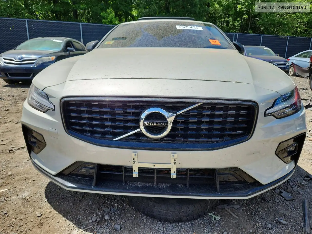 2022 Volvo S60 B5 Momentum VIN: 7JRL12TZ9NG154190 Lot: 58205836