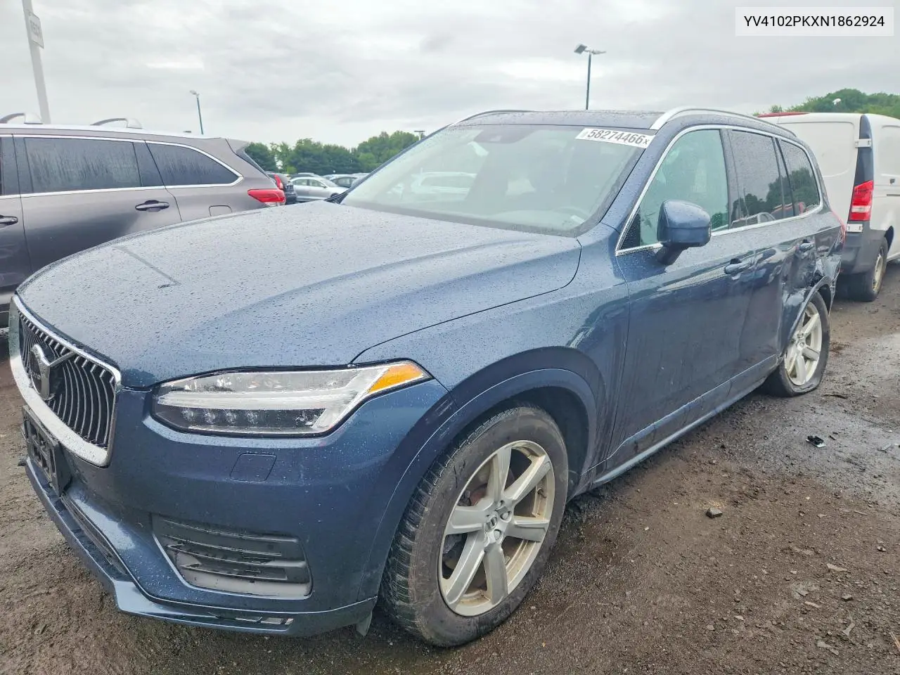 2022 Volvo Xc90 T5 Momentum VIN: YV4102PKXN1862924 Lot: 58274466