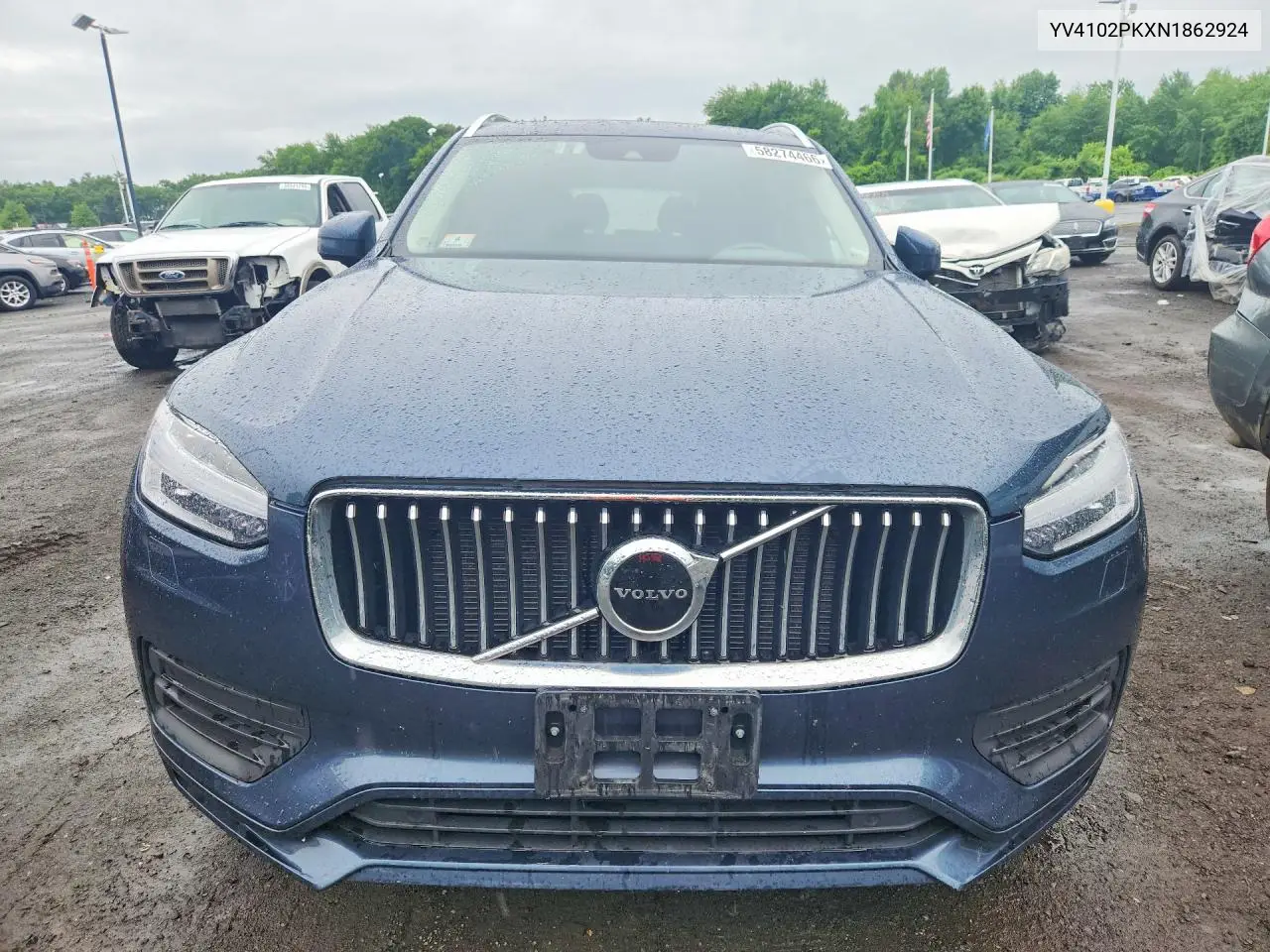 2022 Volvo Xc90 T5 Momentum VIN: YV4102PKXN1862924 Lot: 58274466