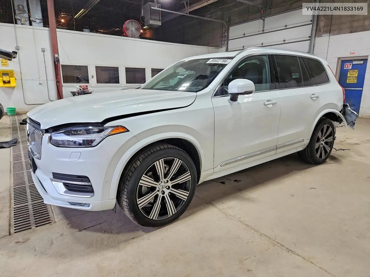 2022 Volvo Xc90 T6 Inscription VIN: YV4A221L4N1833169 Lot: 58602786