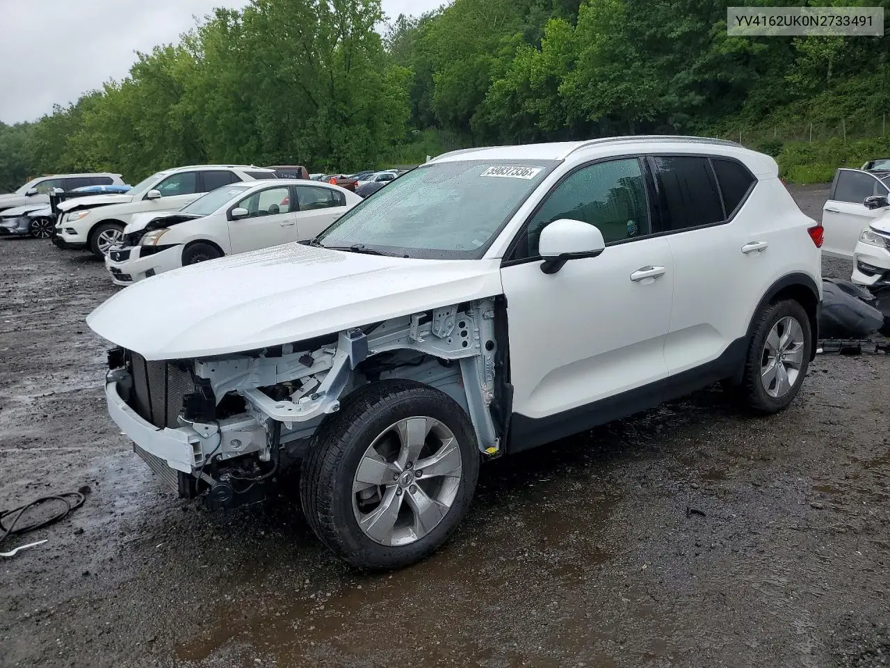 2022 Volvo Xc40 T5 Momentum VIN: YV4162UK0N2733491 Lot: 59837336