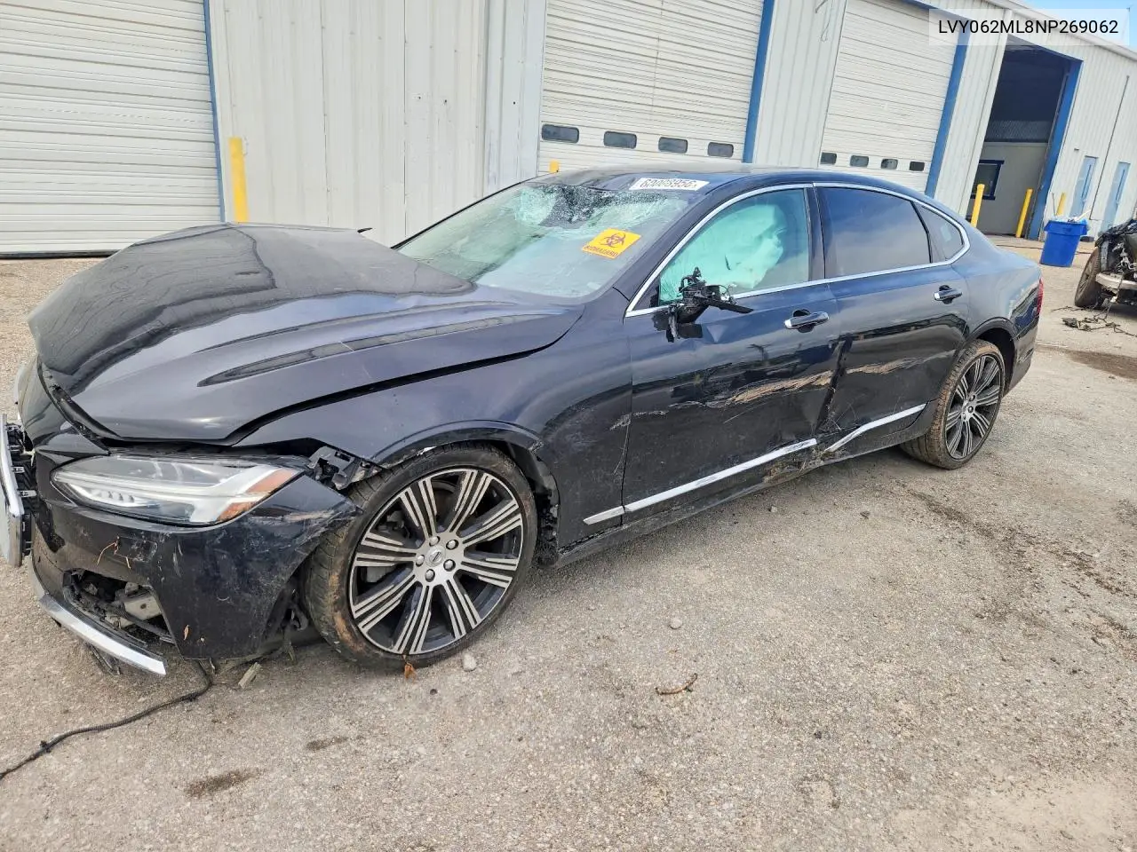 2022 Volvo S90 B6 Inscription VIN: LVY062ML8NP269062 Lot: 60008956