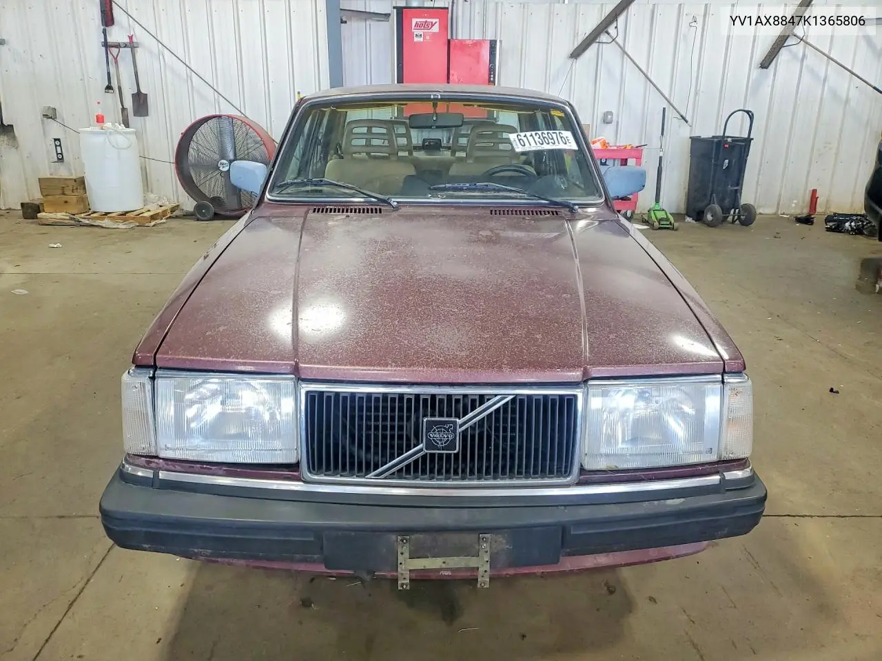 1989 Volvo 244 Dl/Gl VIN: YV1AX8847K1365806 Lot: 61136976