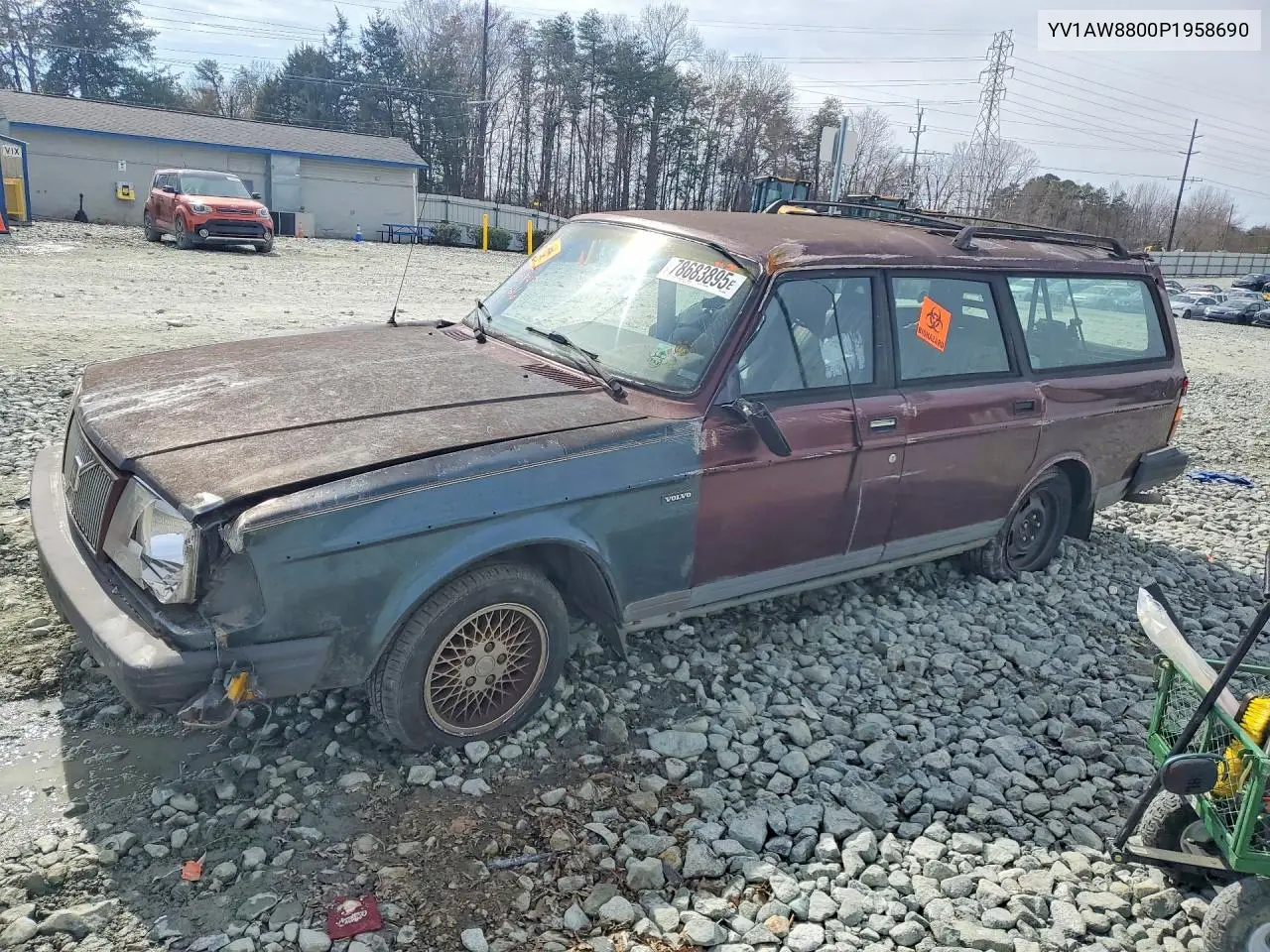 1993 Volvo 240 VIN: YV1AW8800P1958690 Lot: 78683895