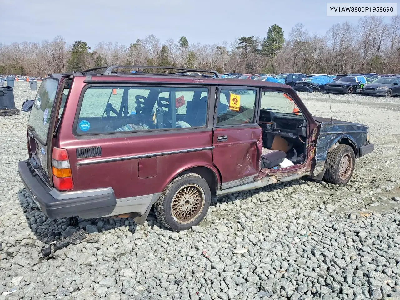 1993 Volvo 240 VIN: YV1AW8800P1958690 Lot: 78683895