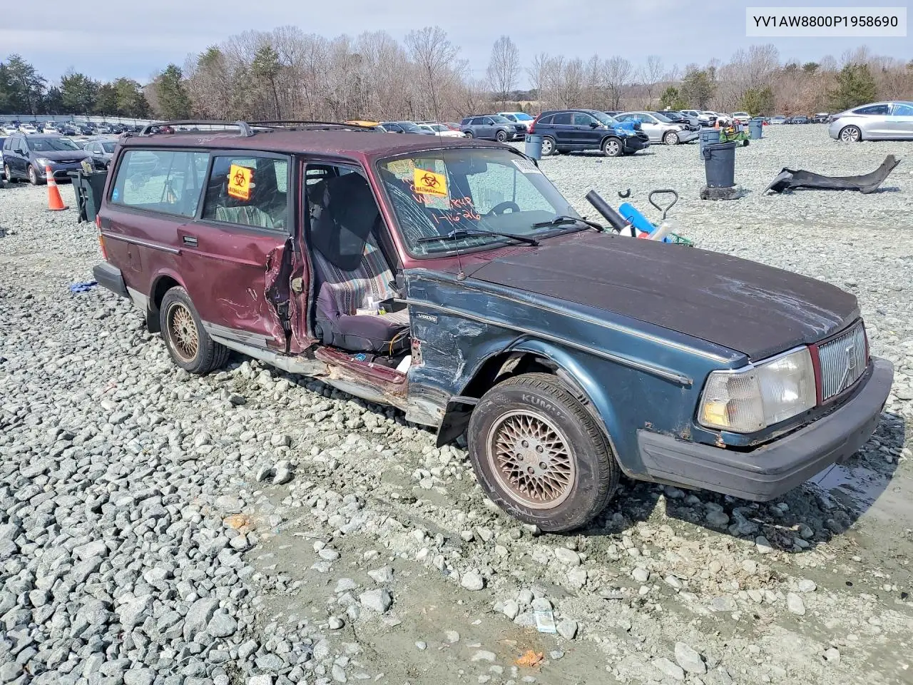 1993 Volvo 240 VIN: YV1AW8800P1958690 Lot: 78683895