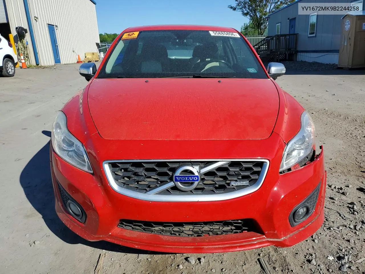 2011 Volvo C30 T5 VIN: YV1672MK9B2244258 Lot: 55885896