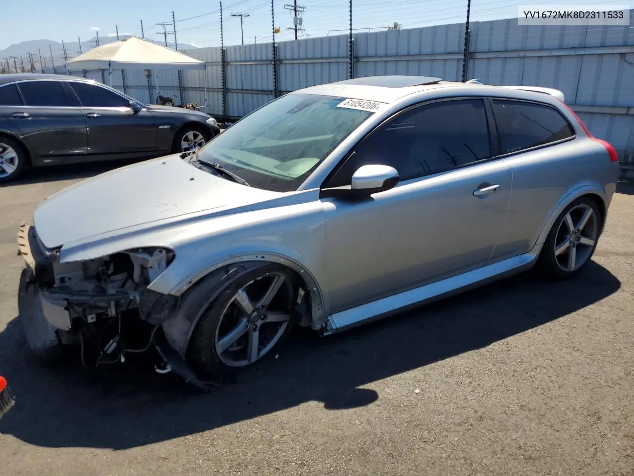 2013 Volvo C30 T5 VIN: YV1672MK8D2311533 Lot: 61054206